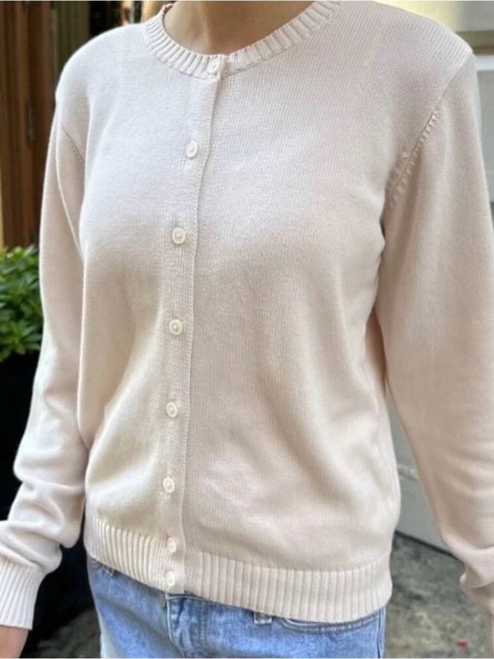 brandy melville cream amalie cardigan sweater - Picture 2 of 5